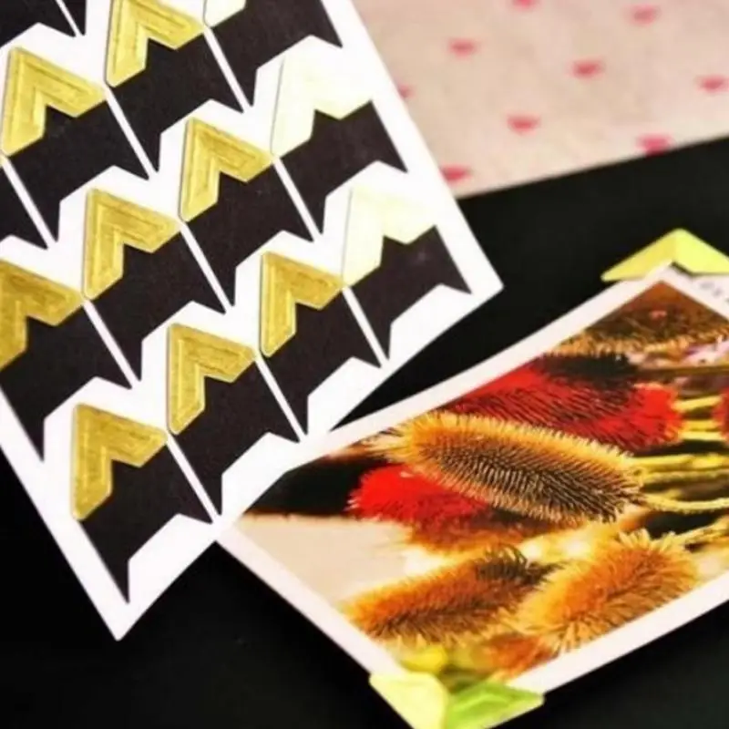 DIY винтажные Угловые бумажные наклейки для фотоальбомов рамка украшения