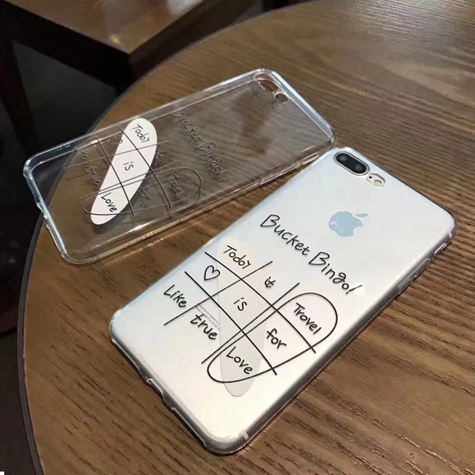 OLLIVAN Смешные Письма Ясно чехол для iPhone 7 8 плюс Прозрачный 6 6S Plus Мягкий Силиконовый