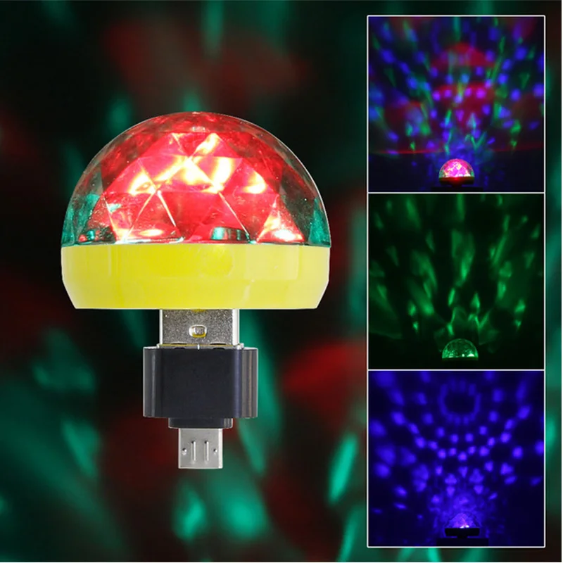 Авто Led USB атмосферный свет DJ RGB мини красочная музыкальная резонаторная лампа для