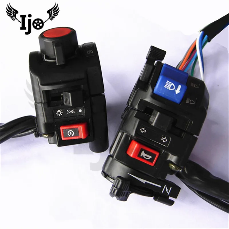 Универсальный мотоциклетный переключатель, черный, для мотоциклов honda, suzuki, yamaha, 22 мм Универсальный мотоциклетный переключатель, черный, для мотоциклов honda, suzuki, yamaha, 22 мм