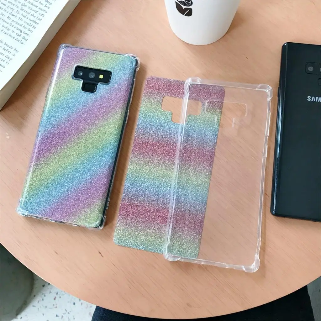 Armor Gradient Aurora Laser Silicone TPU Case For Samsung Note 9 S10E S10 S9 Cover Soft A3 A5 A7 2017 J3 J5 J7 2016 |