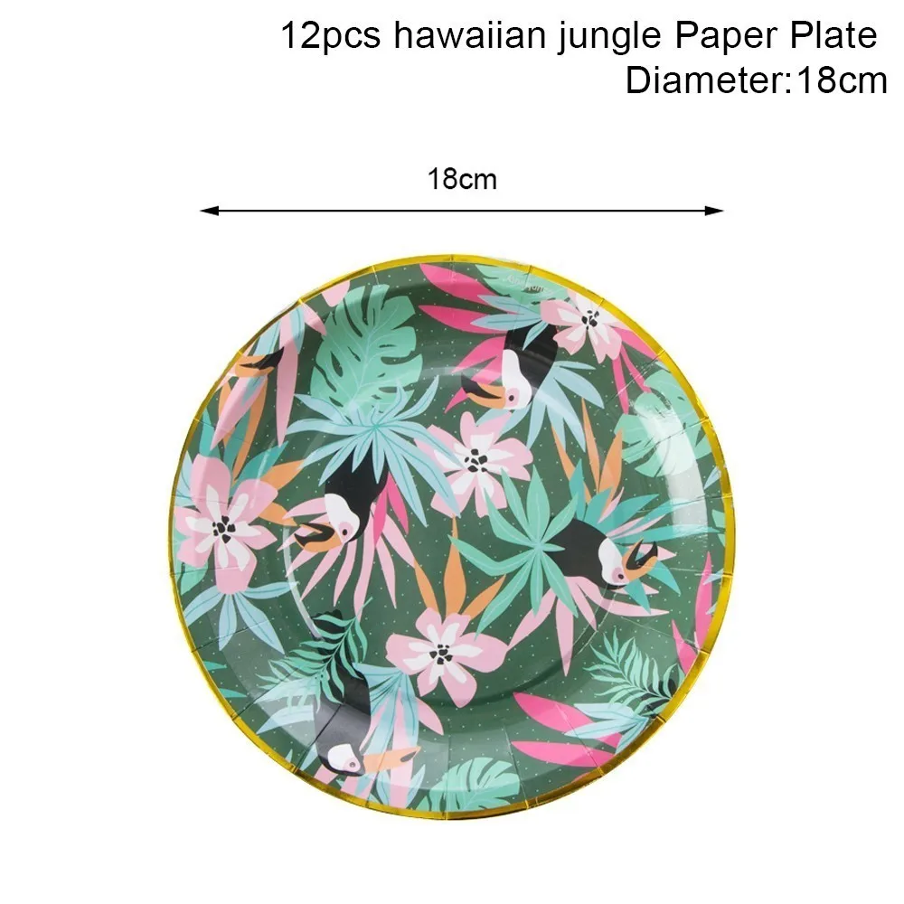 Paper Plate Джунгли день рождения фон Джунгли животных украшения для вечеринки в стиле сафари Дети День рождения подвесной баннер первый день рождения Декор - Цвет: Paper Plate