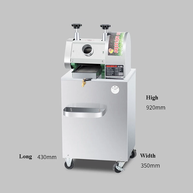 Sugar Juice Making Machine Commercial Automatic Electric Stainless Steel Juicer Vertical Small Cane SY-300B | Инструменты