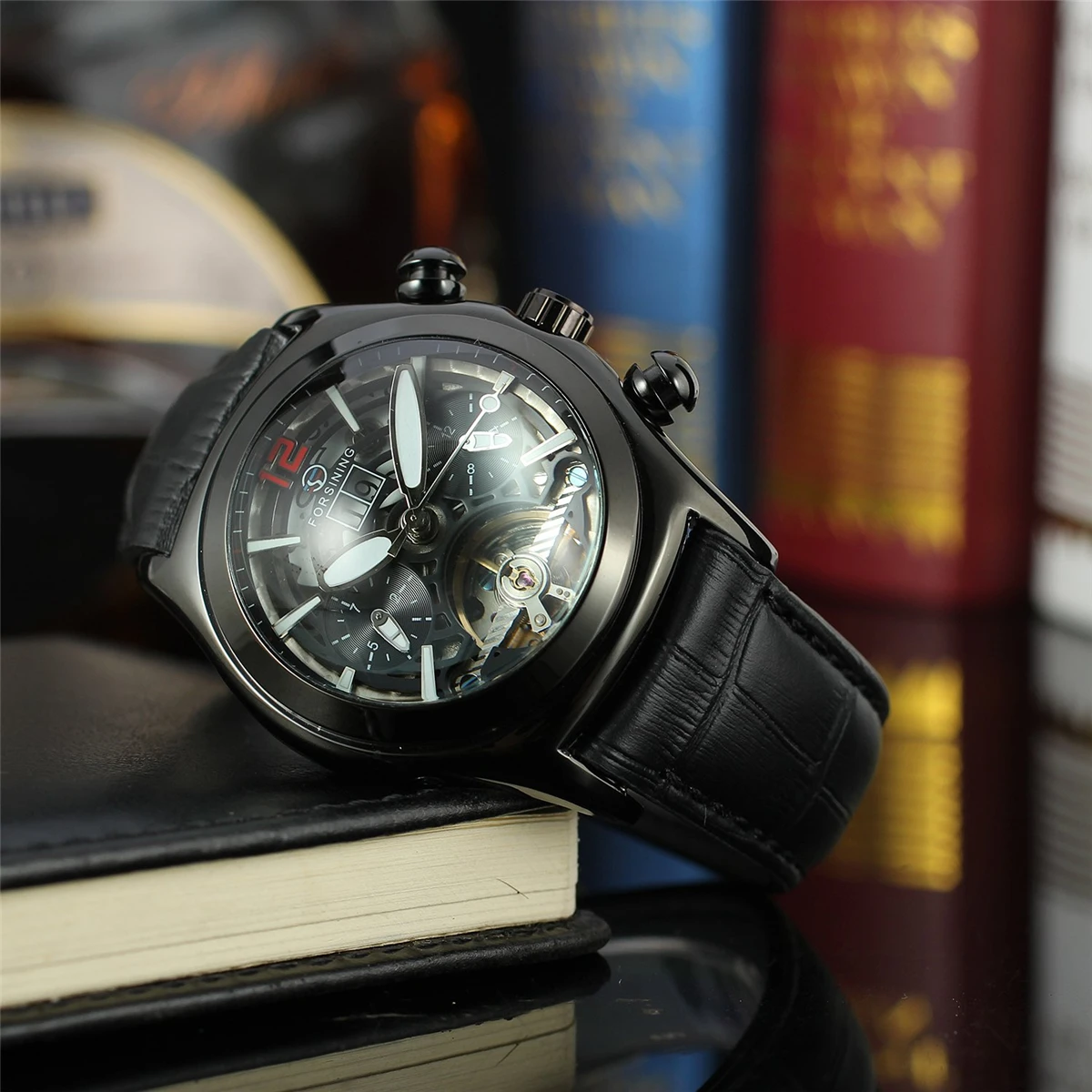 FORSINING золотые скелетоны Tourbillon механические часы Мужские Автоматические