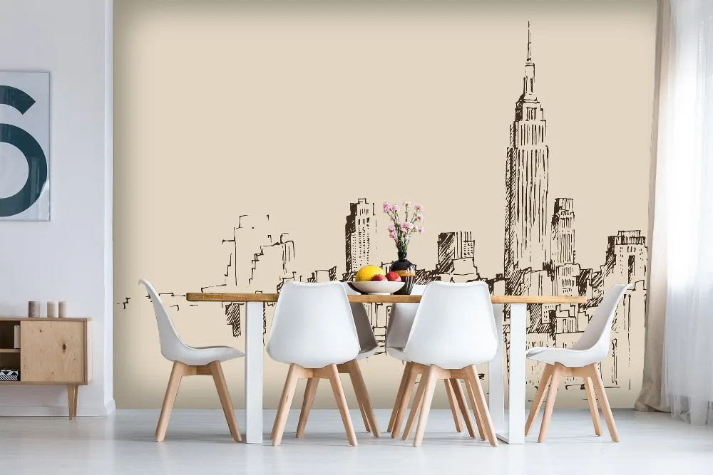

[Self-Adhesive] 3D Hand Drawn Building Figure 7 Wall Paper mural Wall Print Decal Wall Murals