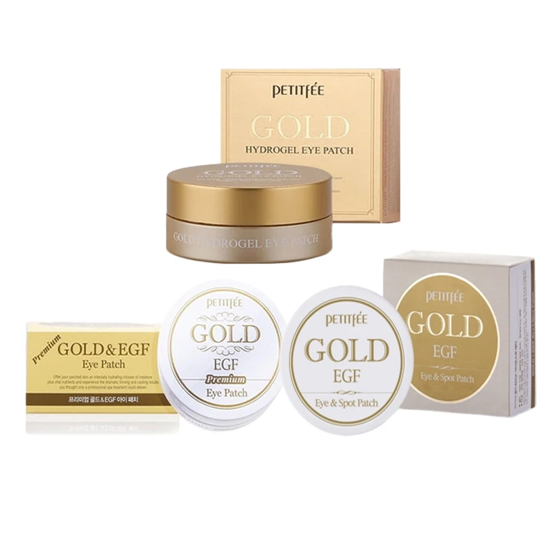 Патчи для глаз PETITFEE коллагеновые маски сна набор из 3 предметов (Premium Gold &amp EGF + Spot