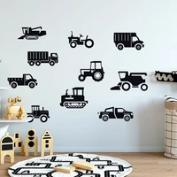 set of 10 construction vehicles wall sticker for boys room wall creative decals removable vinyl art stickers nursery decor n181