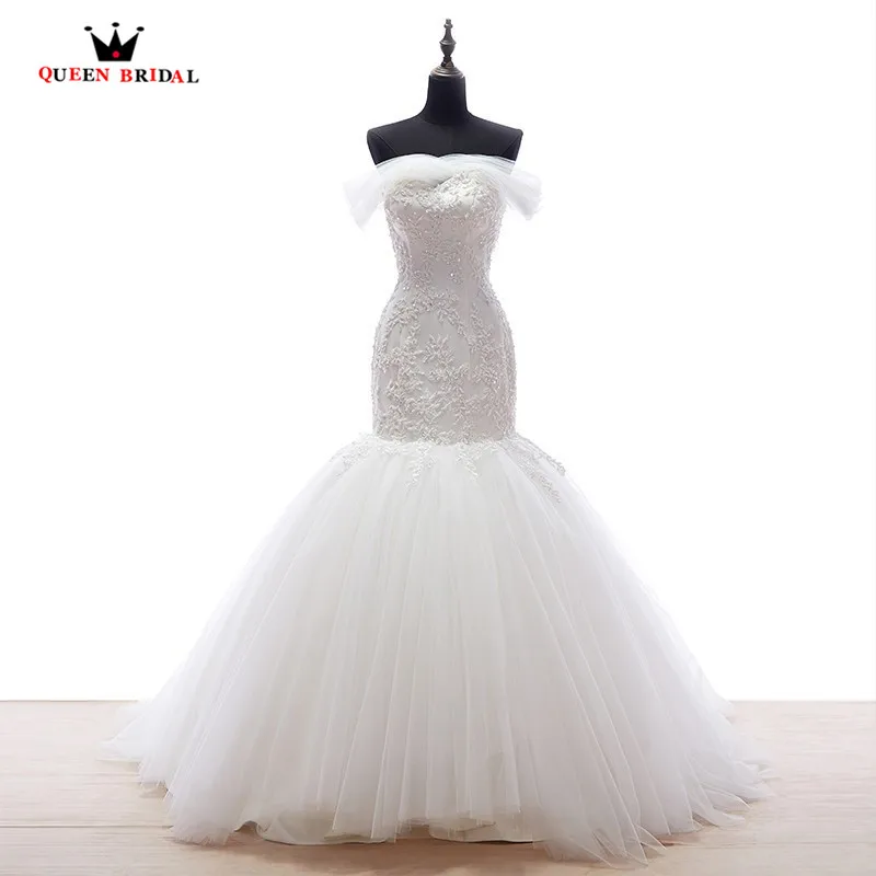 Wedding Dresses Mermaid Sweetheart Tulle Lace Beading Sexy Romantic Robe De Mariee Bridal Gown 2022 New Custom Size XJ38 | Свадьбы и