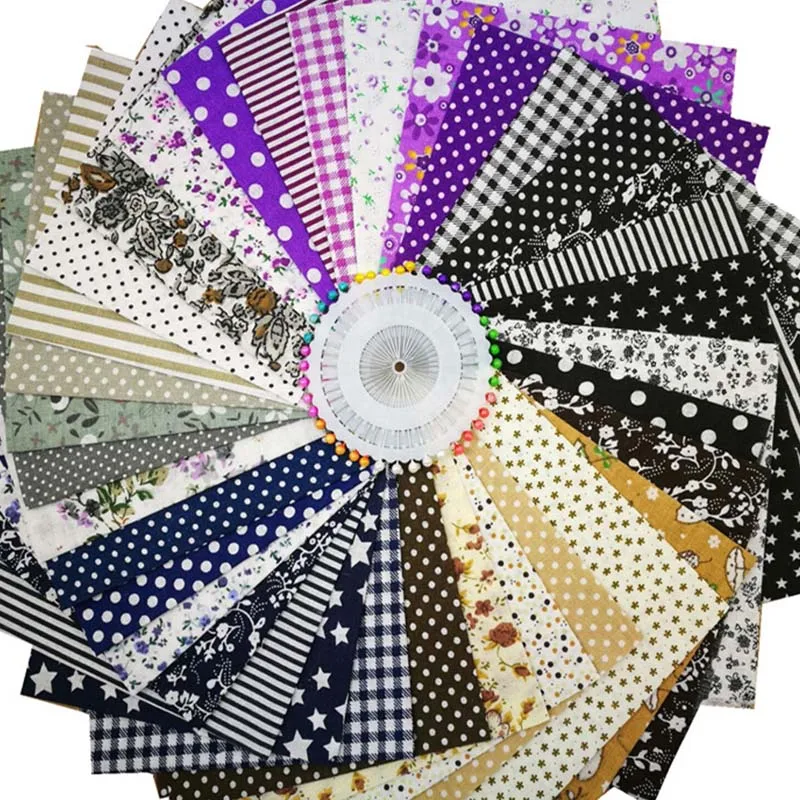 Новое поступление 35 шт. хлопок Ткань Топ Мода tissu Вышивание полосы DIY лоскутное Вышивание для пэчворка ремесел Размеры 25x25 см