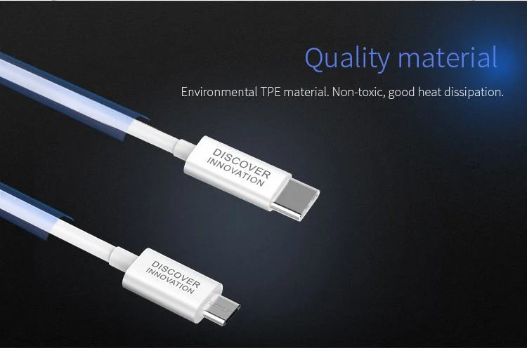 Nillkin кабель 1 м 2.1A USB к микро-usb Тип-C световыми приборами Тип с разъемами типа C и Micro USB для iPhone для huawei P30 для samsung S10 зарядки