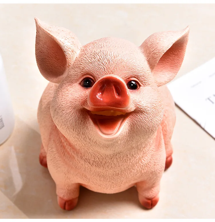 Resin Cute piggy money boxes Animal Pig banks Creative Valentine's Day gifts Birthday presents home decoration accessories