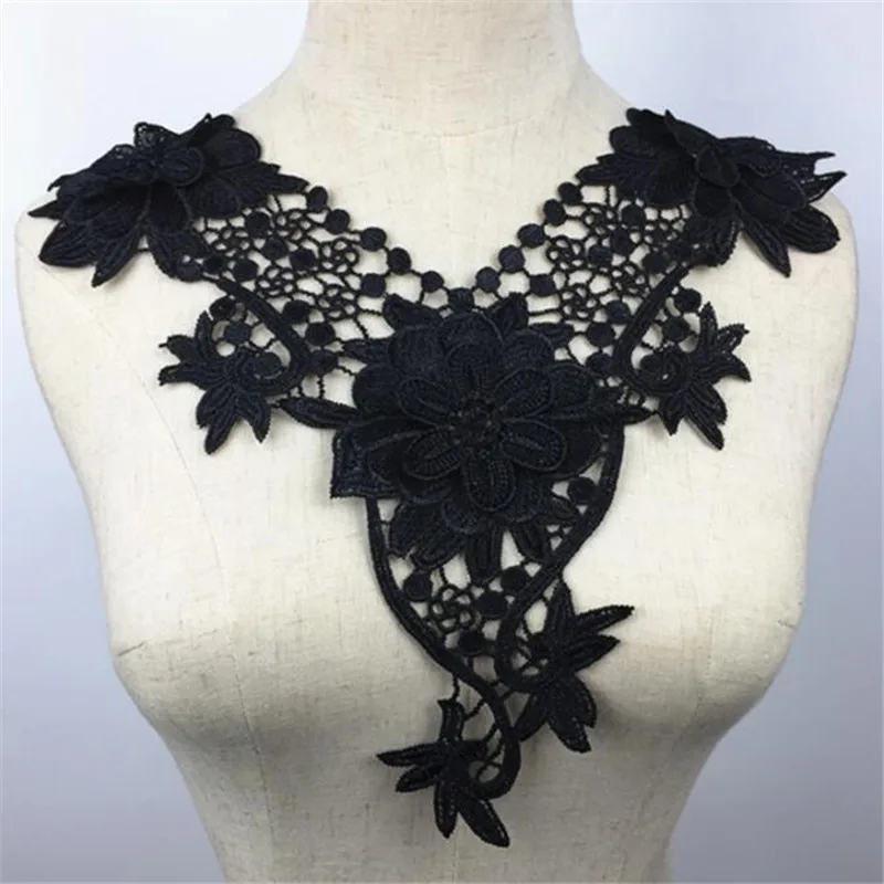 2 шт. декоративная аппликация YL0148 из полиэстера 23 х37 см|lace trim|venise lace trimneckline collar |