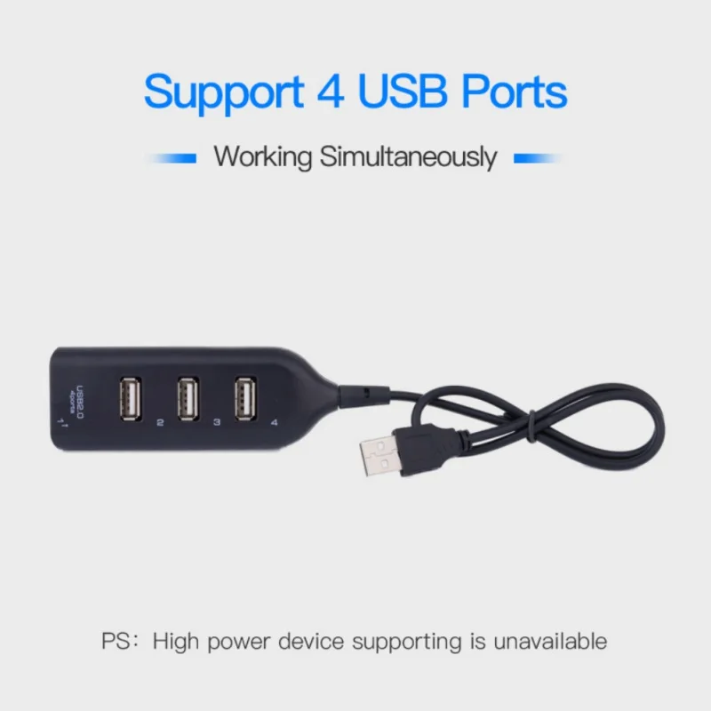 Новинка 4 порта высокоскоростной микро мини USB 2 0 концентратор разветвитель
