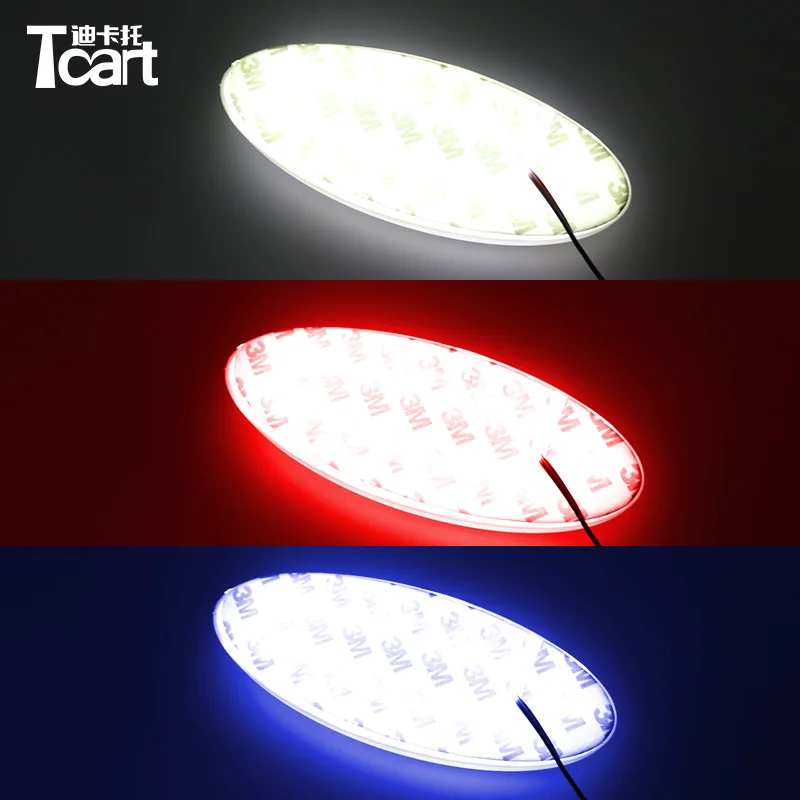 Автомобильный Стайлинг Tcart 4D со светодиодной эмблемой логотипа значок