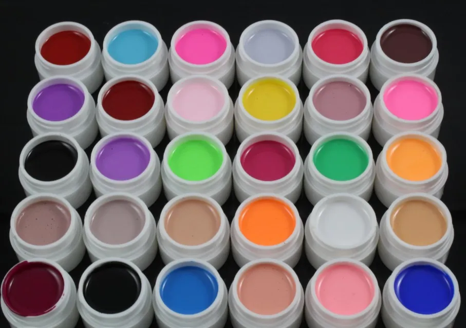 

Professional 30 Pure Colors High Quality Nail Art Uv Gel Set Builder Nail Polish Tools