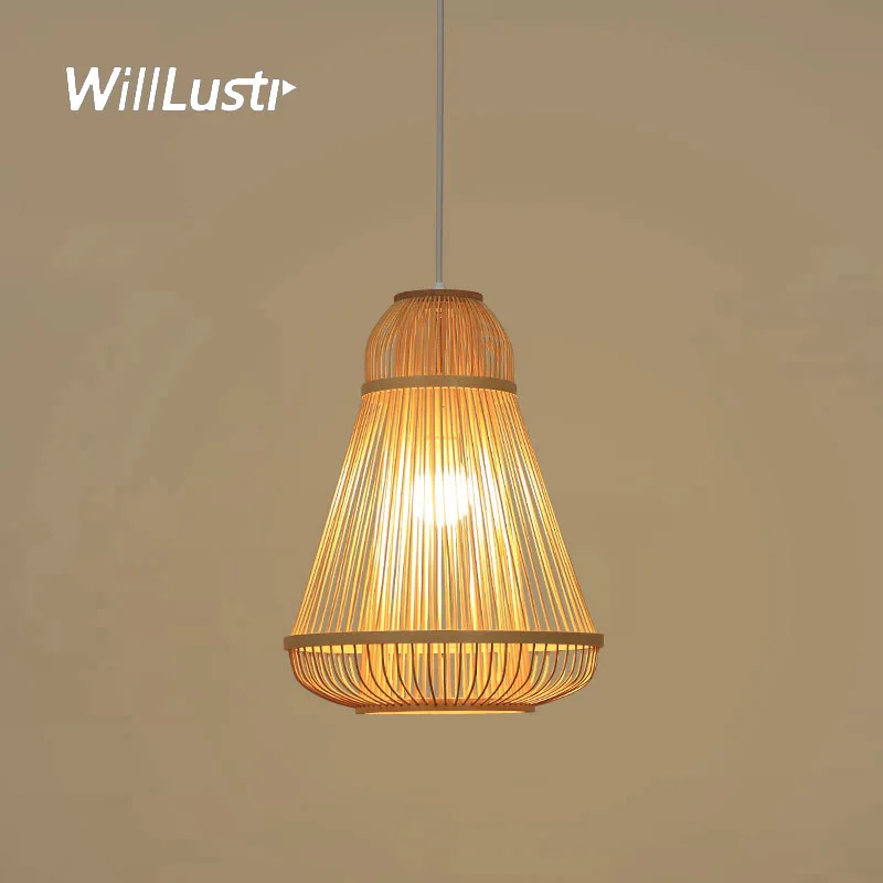 

Handmade Bamboo Pendant Lamp Light Japan Style Izakaya Teahouse Restaurant Hotel Dining Room Bedroom Suspension Hanging Lighting