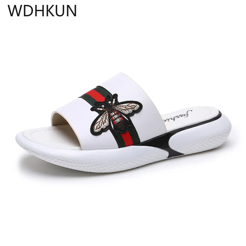 WDHKUN/1 пара женских удобных босоножек на платформе; уличные женские сандалии на плоской подошве из искусственной кожи для свиданий и покупок