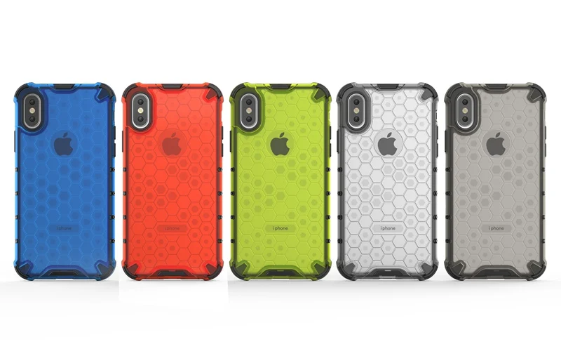 Гибридный защитный чехол из ТПУ+ поликарбоната для iPhone XS Max XR XS X 7 8 6 6S Plus, прозрачный противоударный чехол с Сотами для iPhone 11 Pro Max 11 Pro