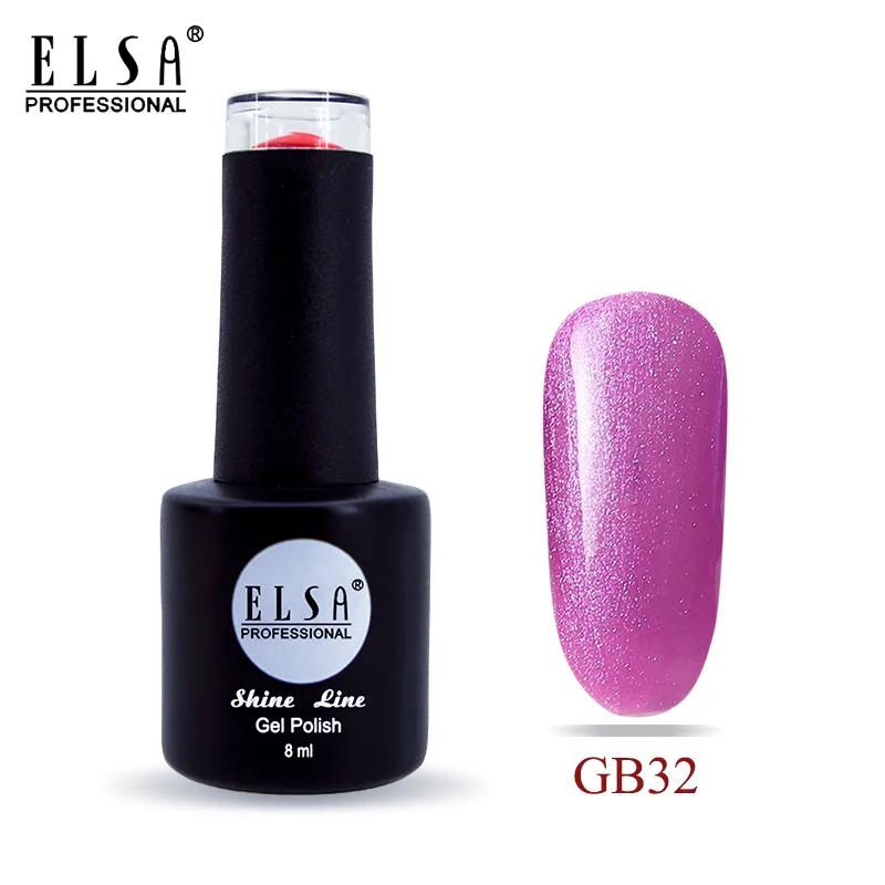 GB32 Elsa 8 мл Гель-лак для ногтей для маникюра полуперманентный Vernis верхнее покрытие УФ светодиодный Гель-лак впитывающийся художественный Гель-лак для ногтей - Цвет: GB32