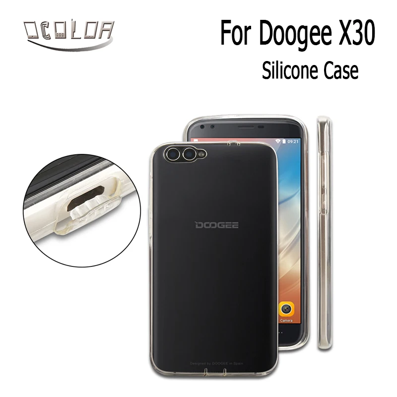 Для Doogee X30 прозрачный силиконовый чехол с защитой от ударов и гибкая накладка из