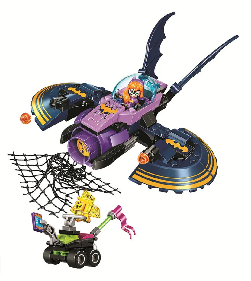 2018 супер герой Обувь для девочек Batgirl batjet Чейз строительный Конструкторы