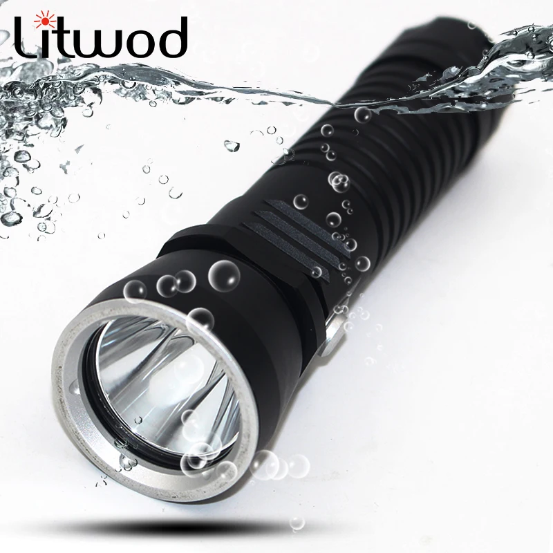 Litwod z30 D26 Дайвинг светодиодный фонарик Свет XML2 U3 вкл/выкл плавное затемнение