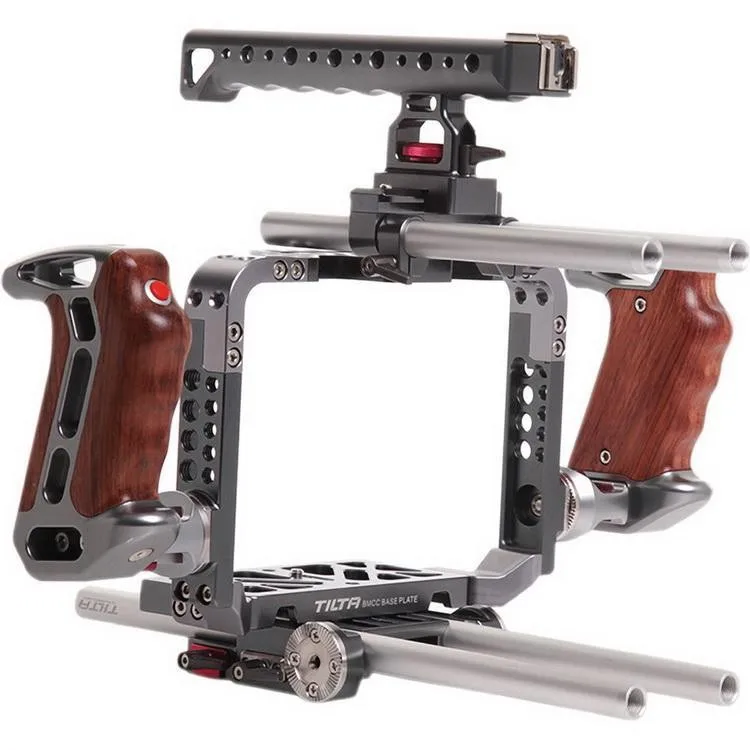 Tilta BMCC клетка es-t07 для blackmagic Кино Камера плеча Рог 15 мм опорная плита оптовая