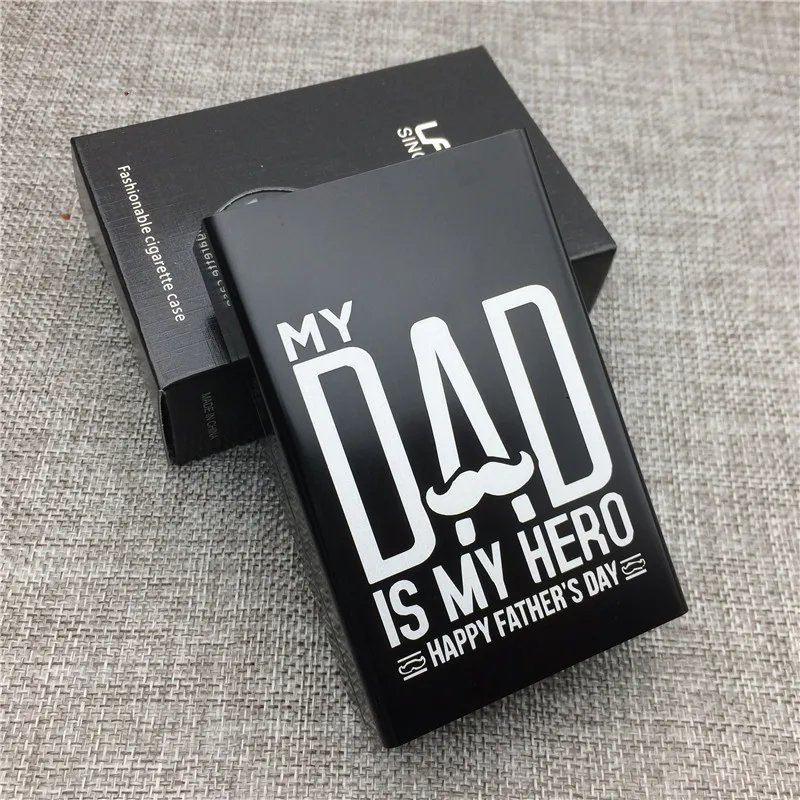 LF031 Personalized Father's Day Gift for Dad Aluminium Alloy Cigarette Case Laser Carved Will Not Fade Box Smoking | Дом и сад