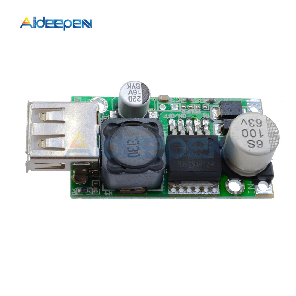 LM2596HV USB Φ от 12 В 24 48 до 5 3 А понижающий модуль преобразователя Стандартная