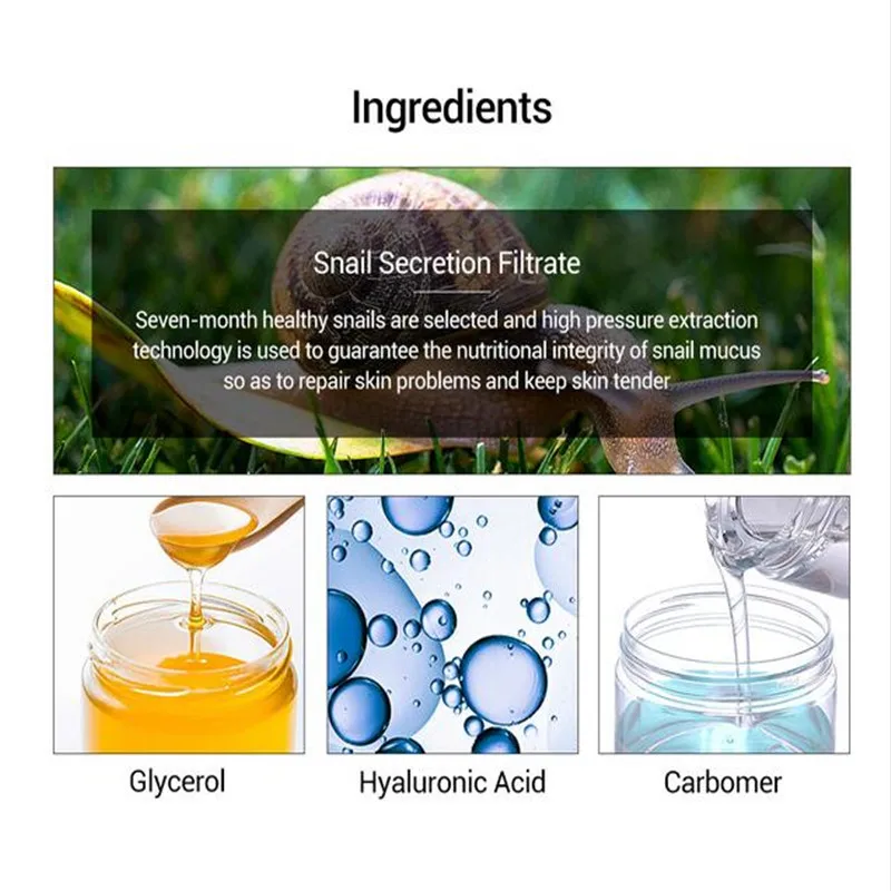 Lanbena 1pcs Hyaluronic Acid Serum Snail Essence Face Cream Moisturizing Treatment Skin Care Repair Whitening AntiAnging Winkles | Красота и