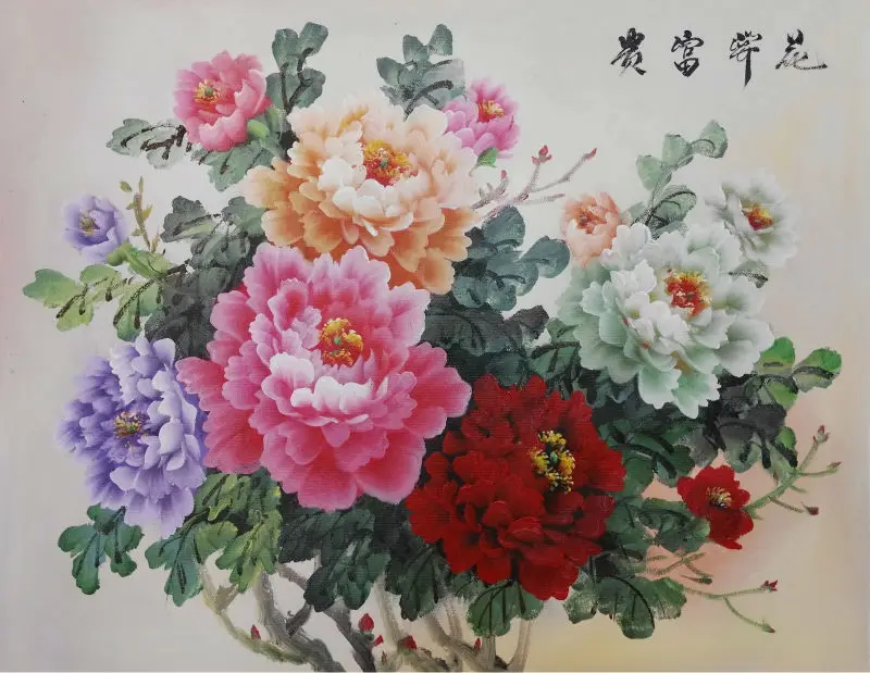 

Ручная роспись, высокое качество, картина маслом на холсте, реалистичный пион, цветок, Картина на холсте, Настенная картина, картина для гост...