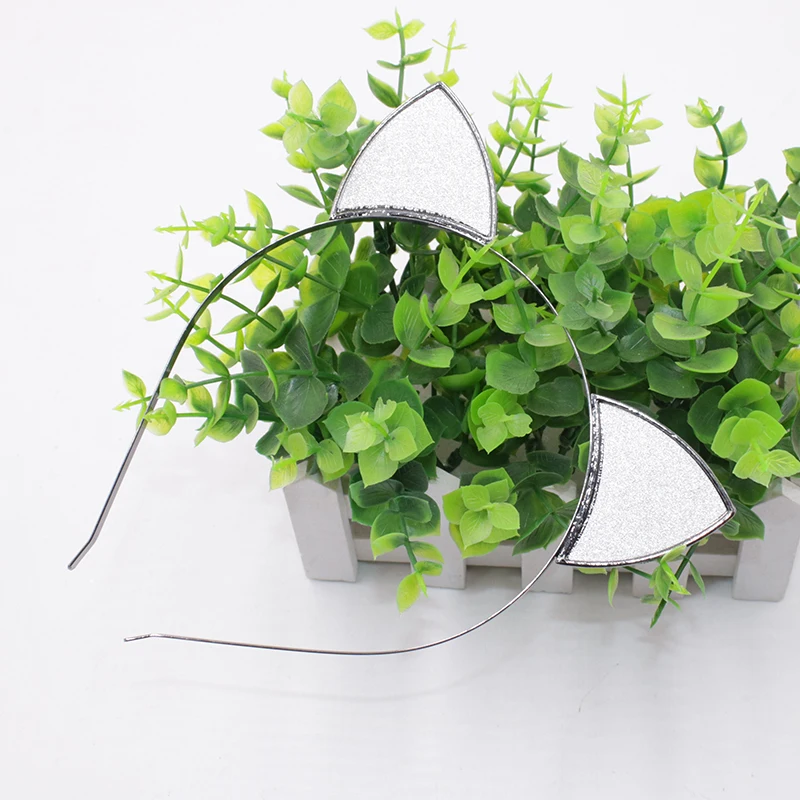 Обруч для волос с кошачьими ушками Женский металлический обруч пивными