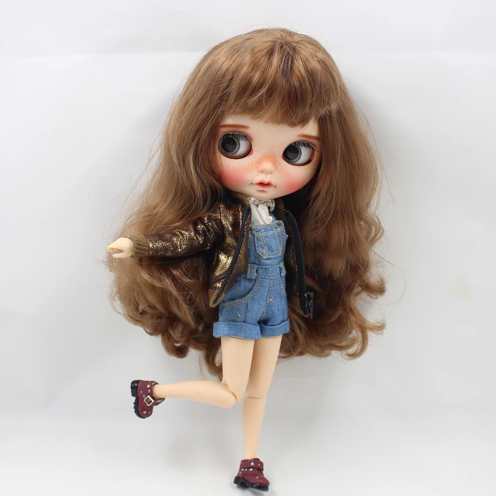Одежда для куклы Blyth блестящее Коричневое Пальто костюм шарнирных кукол dbs 1/6|blythe