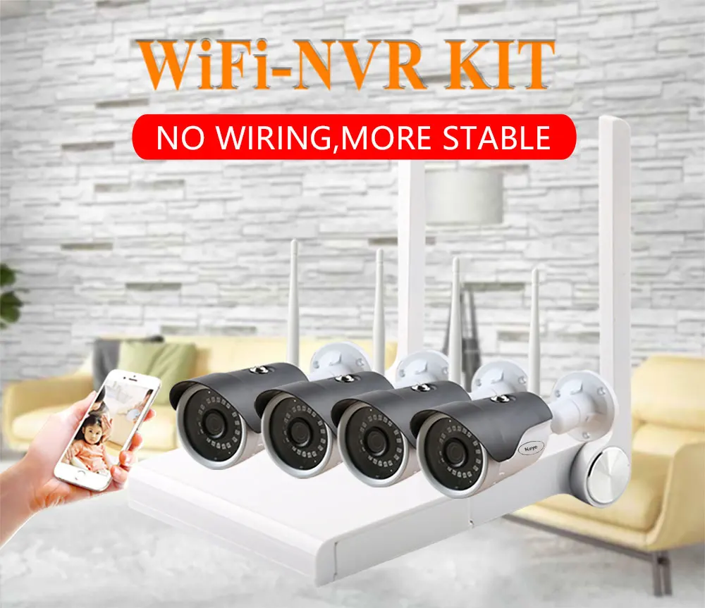 N_eye CCTV камера системы 4CH 1080P HD камера безопасности DVR комплект CCTV Водонепроницаемая наружная домашняя система видеонаблюдения ip-камера