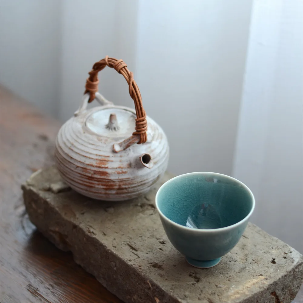 Чашка Jingdezhen для перелома льда ручной работы голубая индивидуальная чашка