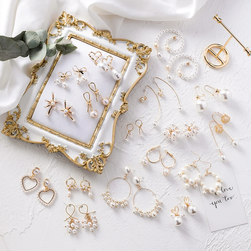 2019 женские серьги в форме звезды сердца воды много стилей имитация жемчуга милые