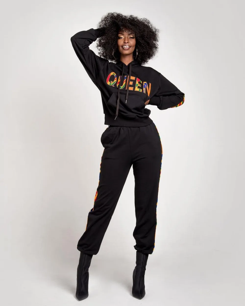 Зимние женские спортивный костюм Толстовки с капюшоном принтом в виде надписи +