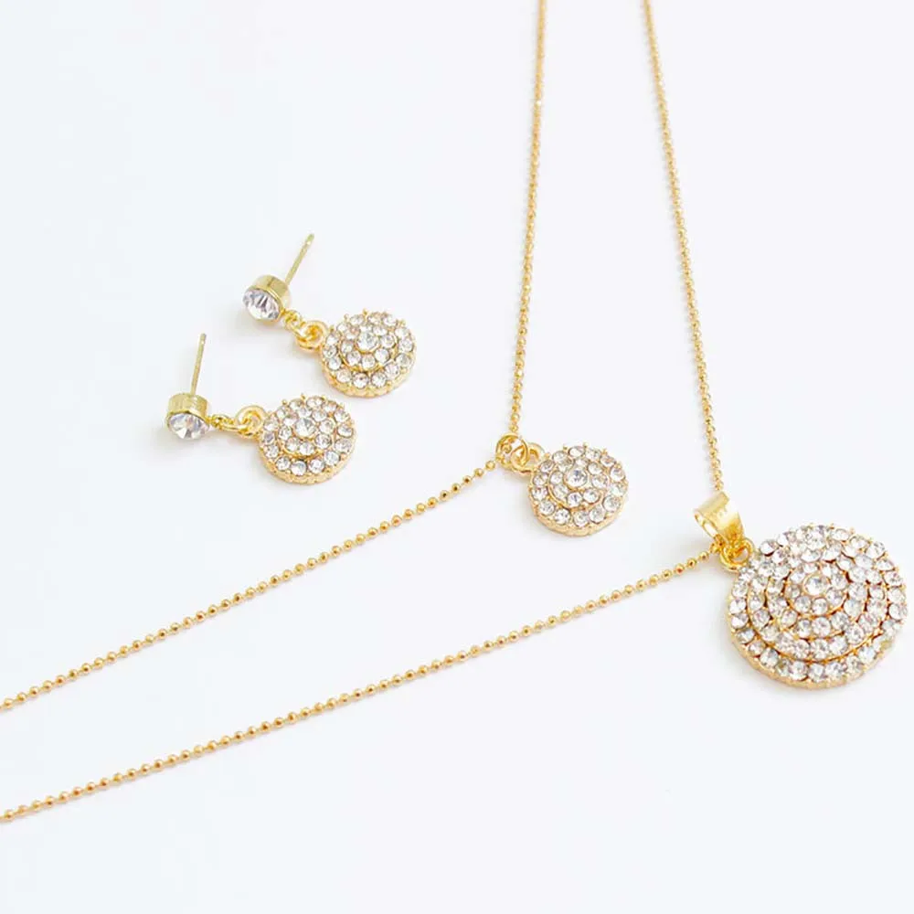 Уникальный дизайн красивое женское колье серьги подвески набор свадебные