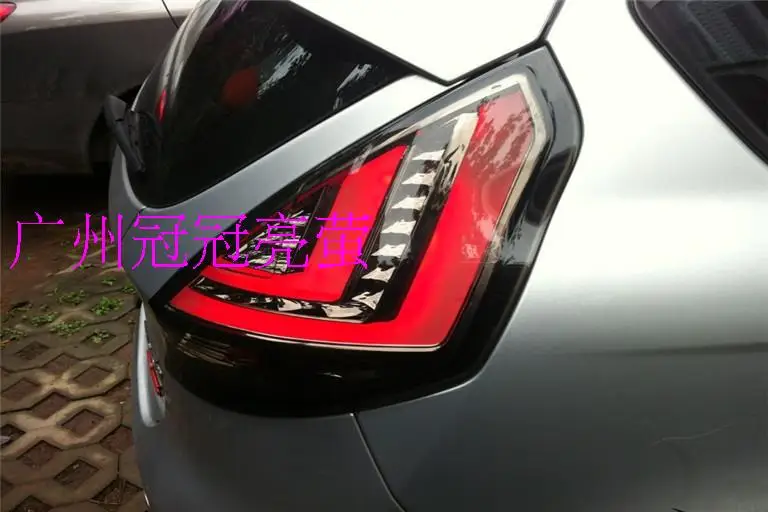 D_YL автомобильный Стайлинг для Ford Fiesta задние фонари 2009- Ford Fiesta светодиодный задний фонарь Altis DRL+ тормоз+ Парк+ сигнал