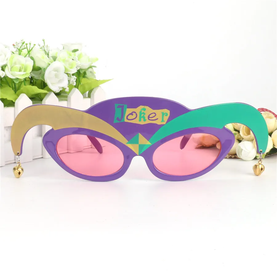 Забавный костюм Джокера клоуна очки Марди Гра маска подарки для мероприятий