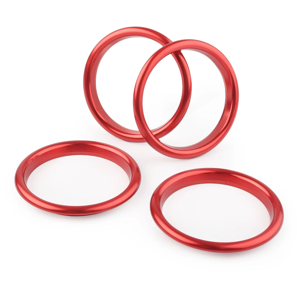 

4Pcs Red Car Air Vent Cover Ring Cover Decoration for Audi A3 8V 2012 2013 2014 2015 2016 2017 2018 2019