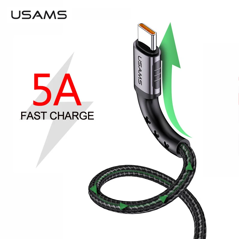 USAMS USB 5A Type C кабель для Huawei Mate 20 Pro P20 Supercharge Oneplus Xiaomi Быстрая зарядка USB-C | Мобильные