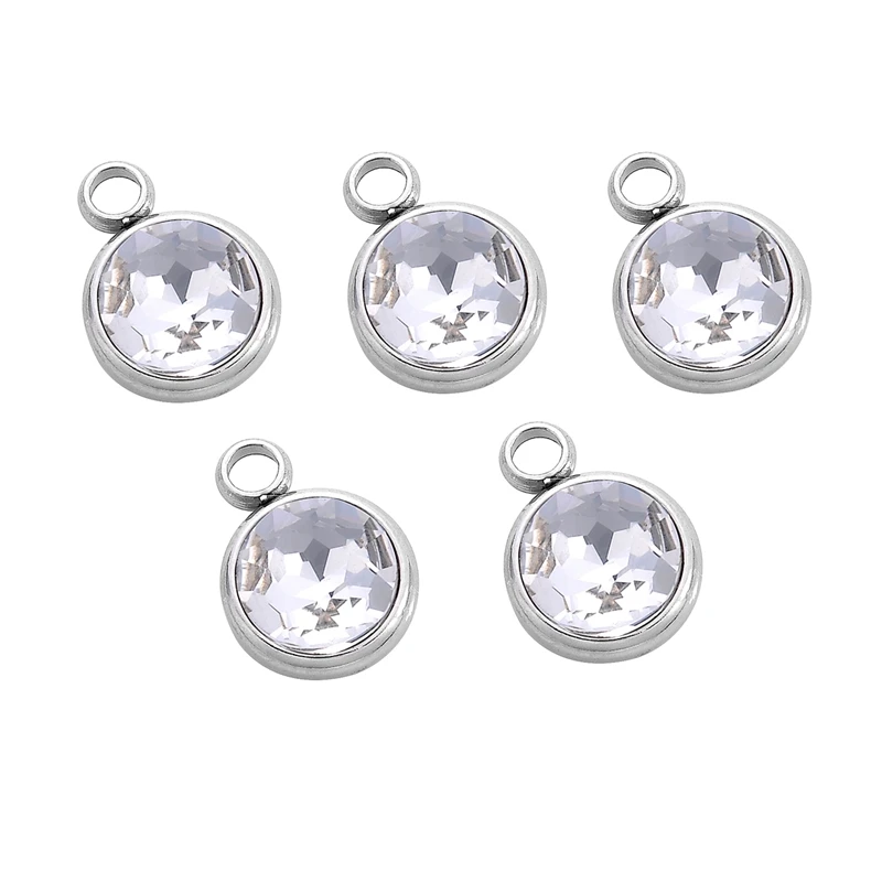 FUNIQUE Женская мода карамельного цвета циркон нержавеющая сталь Круглые Подвески