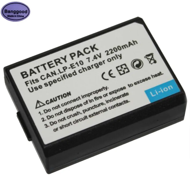 7.4V 2200mAh LP-E10 LP E10 LPE10 Digital Camera Battery Pack For Canon EOS Rebel T3 T5 T6 1100D 1200D 1300D Kiss X50 X70 | Электроника