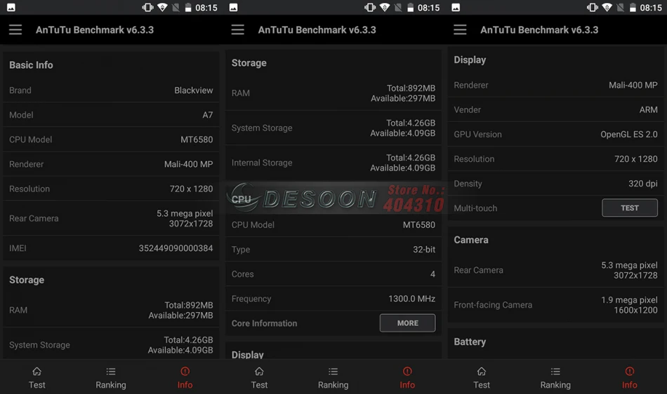 Смартфон Blackview A7, Android 7,0 MT6580A, четырехъядерный мобильный телефон, 1 ГБ ОЗУ, 8 Гб ПЗУ, двойная задняя камера, разблокированный сотовый телефон