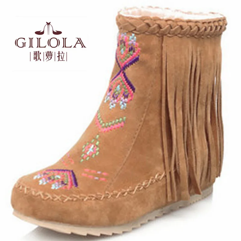 Пикантные зимние женские ботильоны на высоком каблуке и платформе Женская