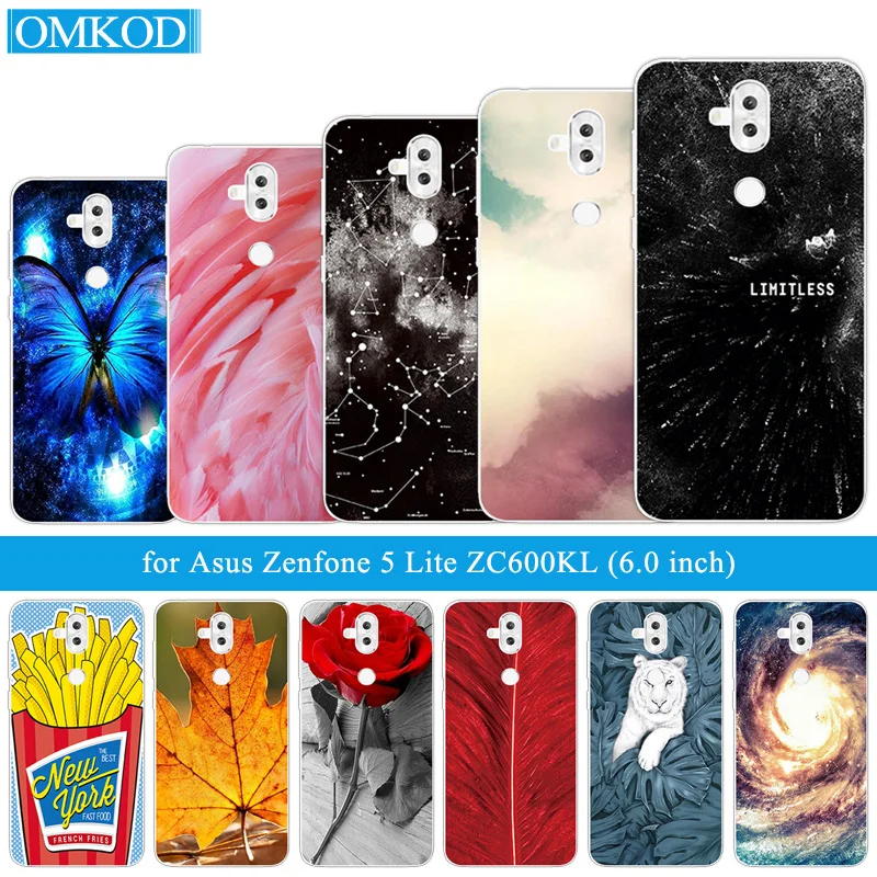 6 0 дюйма для Asus Zenfone 5 Lite ZC600KL чехол телефона Полностью Защитный ZF5Q X017D силиконовый