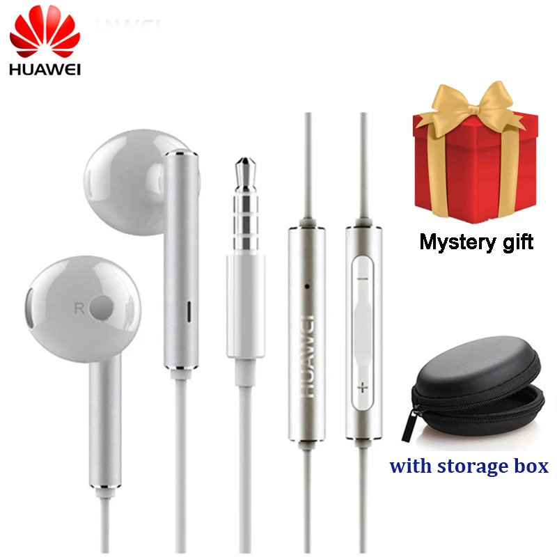 Оригинальные металлические наушники Huawei AM116 с микрофоном регулятор громкости