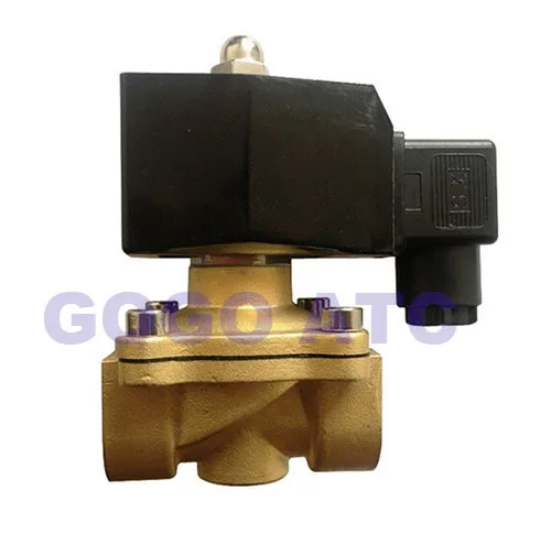 GOGO AC220V 24V DC 12V 2-ходовой латунный Соленоидный клапан вакуумный-1bar-1bar 3/8 дюйма