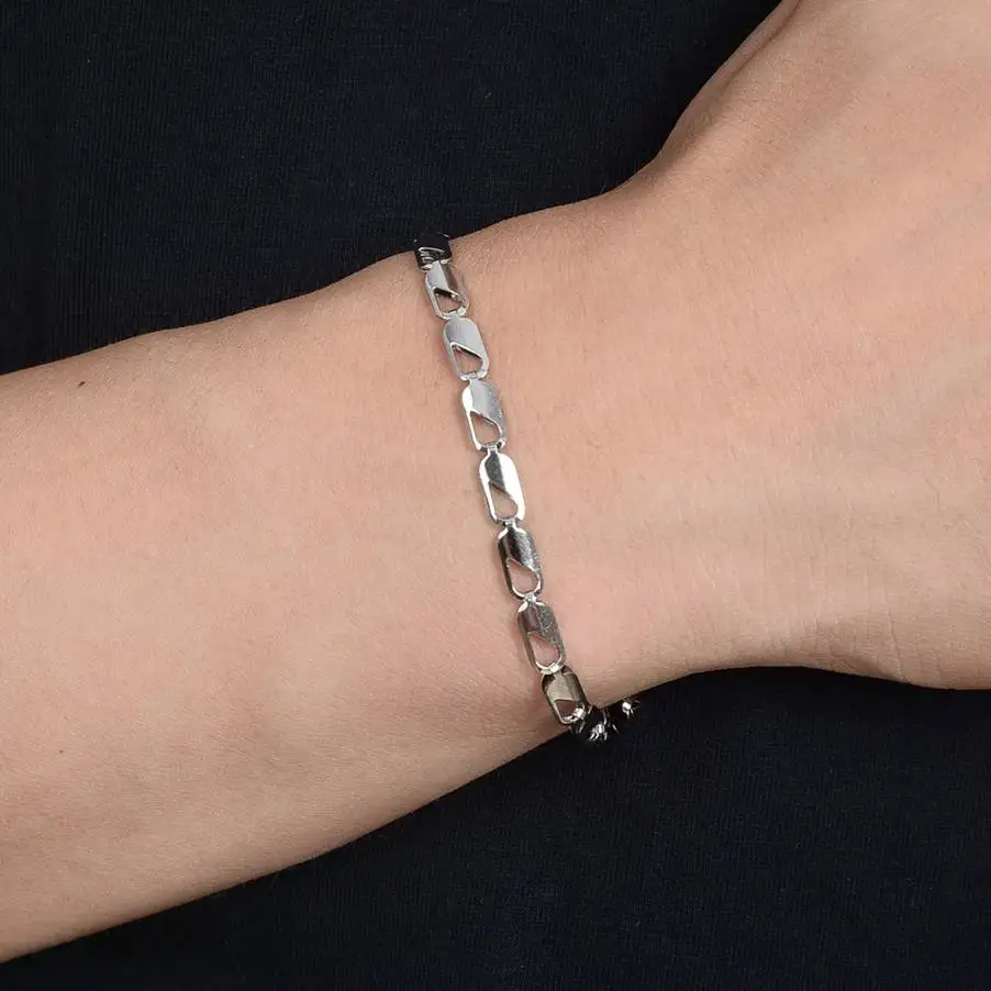 4 вида простых классных звеньев и цепи из нержавеющей стали браслет для мужчин